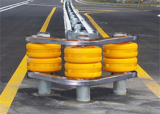 Good price Pintu Masuk Terowongan Penghalang Roller Jalan Raya dengan Kuning Merah on line