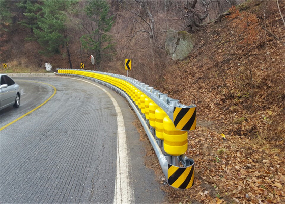 High Speed Guardrail Rotating Safety Road Barriers Anti Collision EVA Material