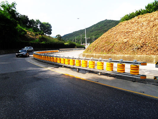 Harga bagus Panel Tinggi 1.2m Rolling Guardrail Penghalang Menawarkan Pagar Merah Warna dan Roller Ukuran Diameter 245 350 Mm Digunakan dalam Keamanan Acara on line