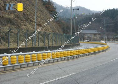 ISO 9001 Pu Foam Foller Dari Yellow Road Crash Barrier 350 * 500MM