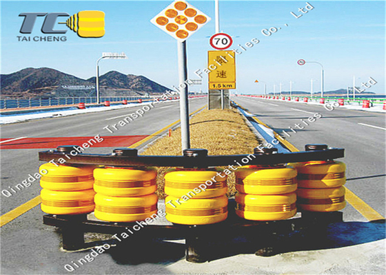 Bahan EVA Kuning Highway Safety Roller Barrier Standar ISO