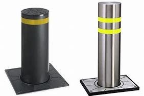 Dapat Diangkat Remote Control Steel Pneumatic Bollard Hot Dicelup Galvanis